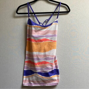 Lululemon Athletica Dancing Warrior Tank Top Stripe Sz 6